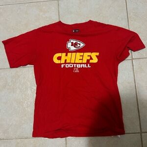 NFL Kansas City Chiefs Red Short Sleeve Tee with Yellow Logo